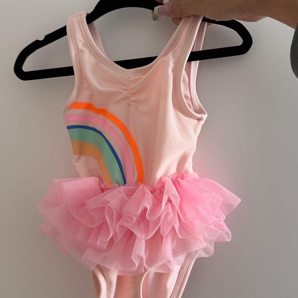 Cat & Jack Pink Rainbow Tutu Swimsuit